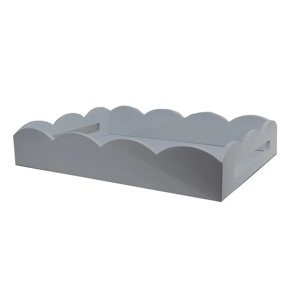Addison Ross Small Grey Scallop Tray