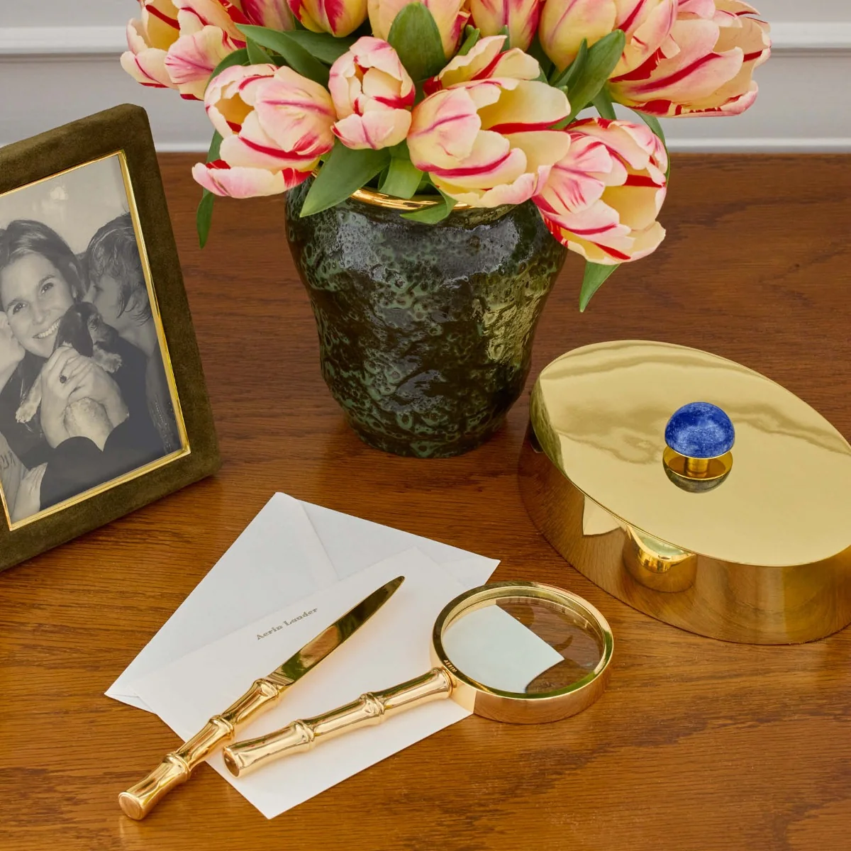 Aerin Bamboo Magnifying Glass & Letter Opener - Image 2