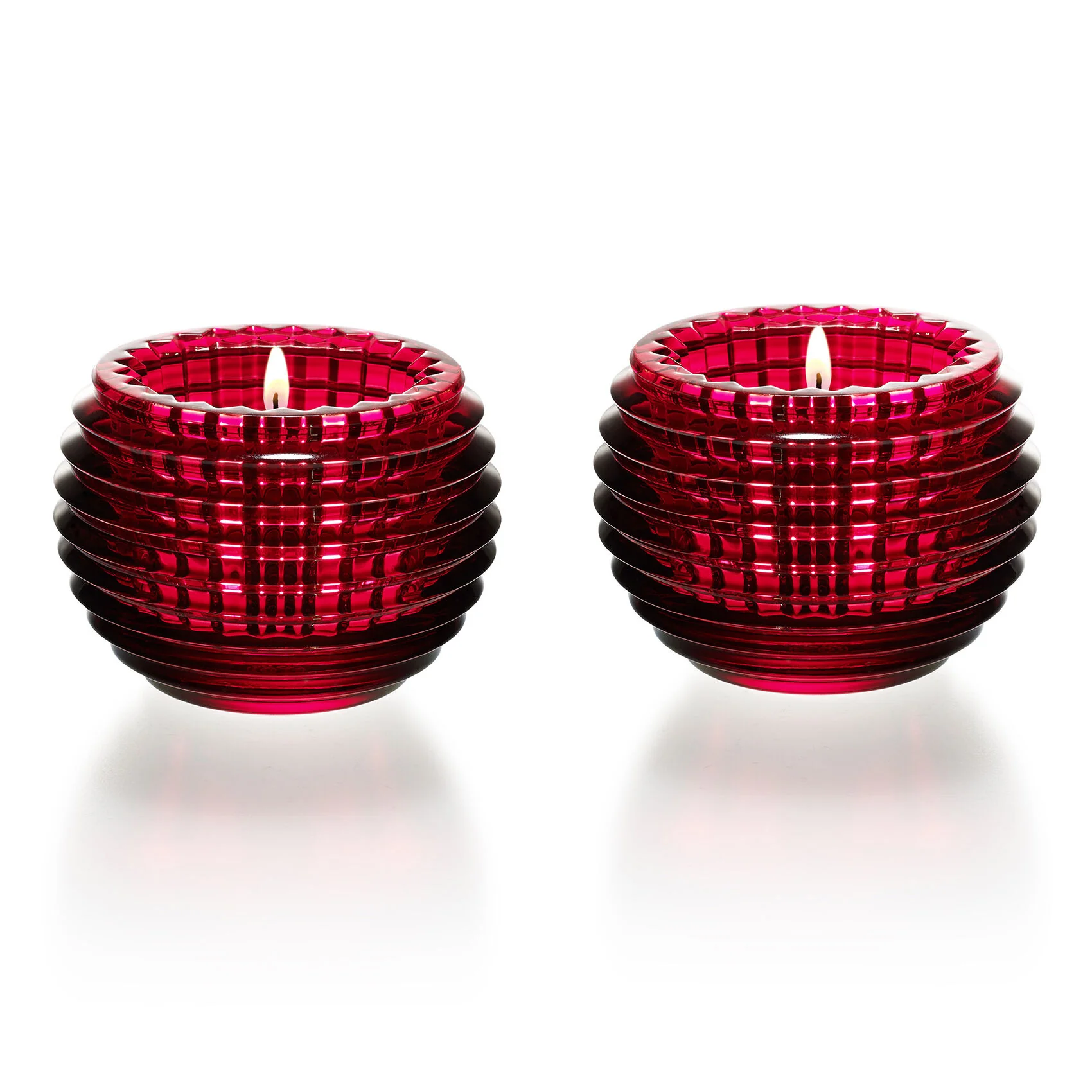 Baccarat Eye Red Votive, Set Of 2