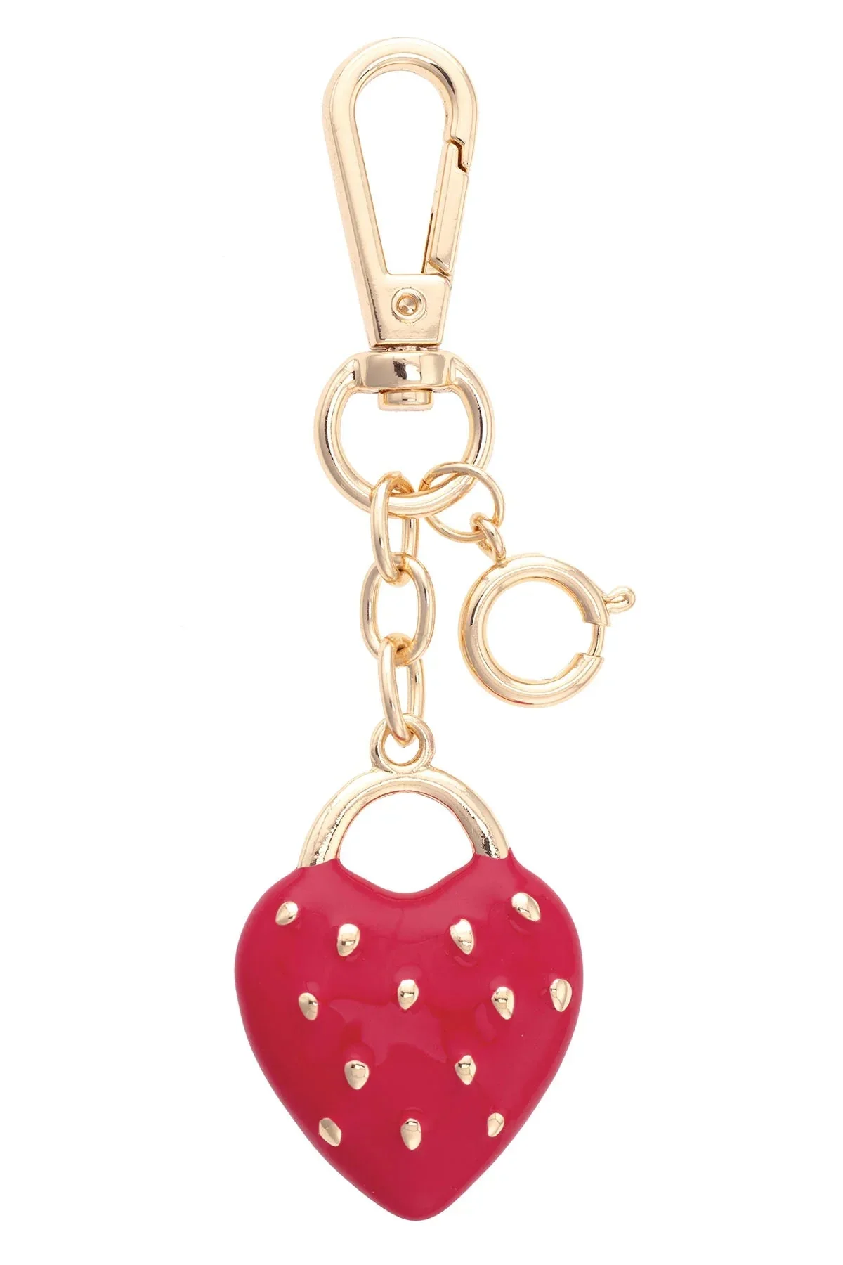 Canvas Style Strawberry Bag Charm