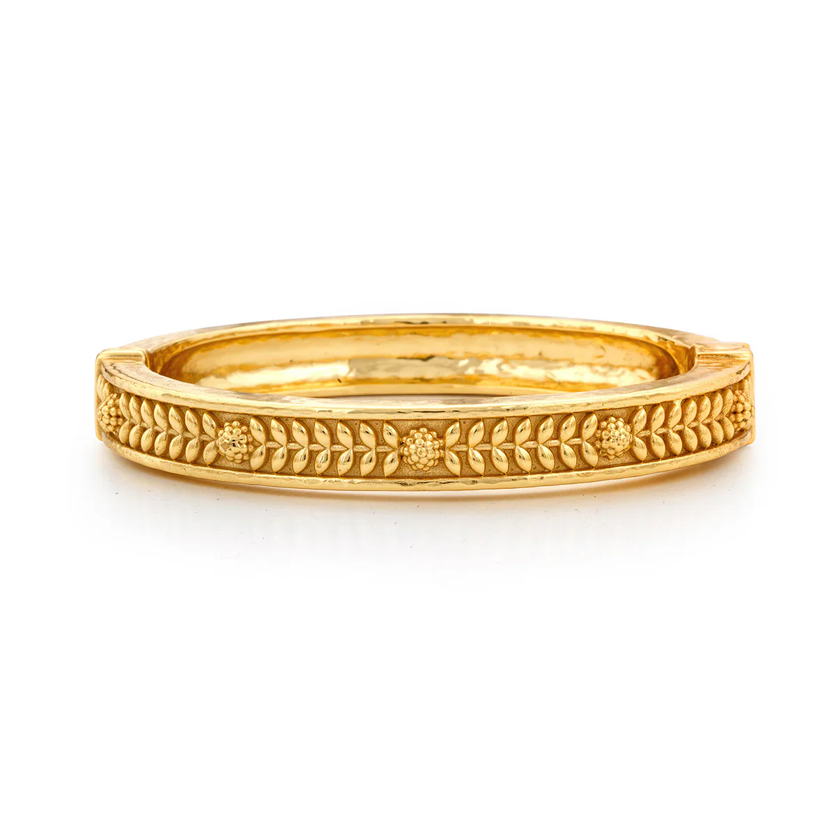 Capucine De Wulf Berry Gold Hinged Bangle, S/M