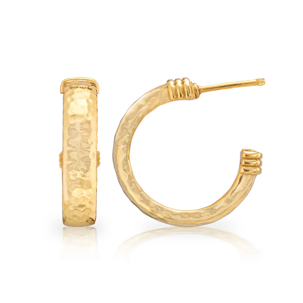 Capucine De Wulf Cleopatra Classic Medium Gold Hoop Earrings - Image 2