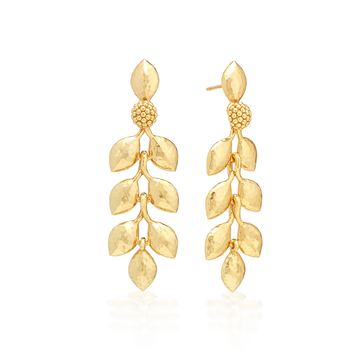Capucine De Wulf Golden Laurel Dangle Earrings