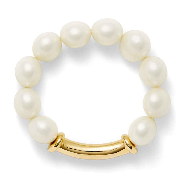 CC&Co. White Big Pebble Stack Bracelet
