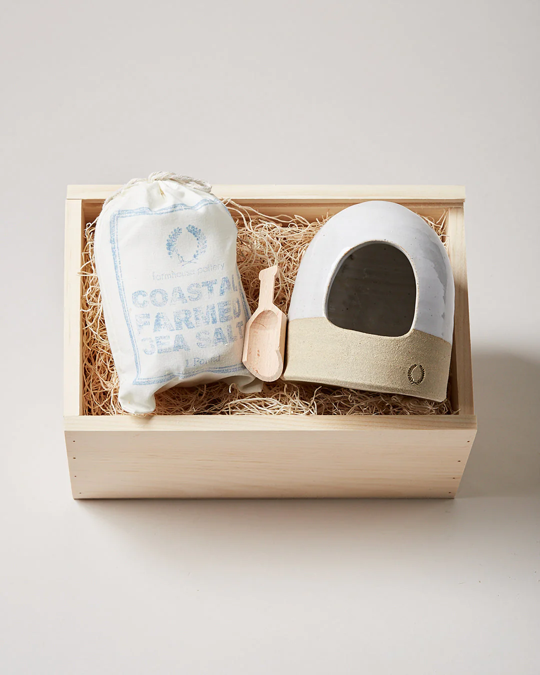 Farmhouse Pottery Salt & Cellar Gift Set