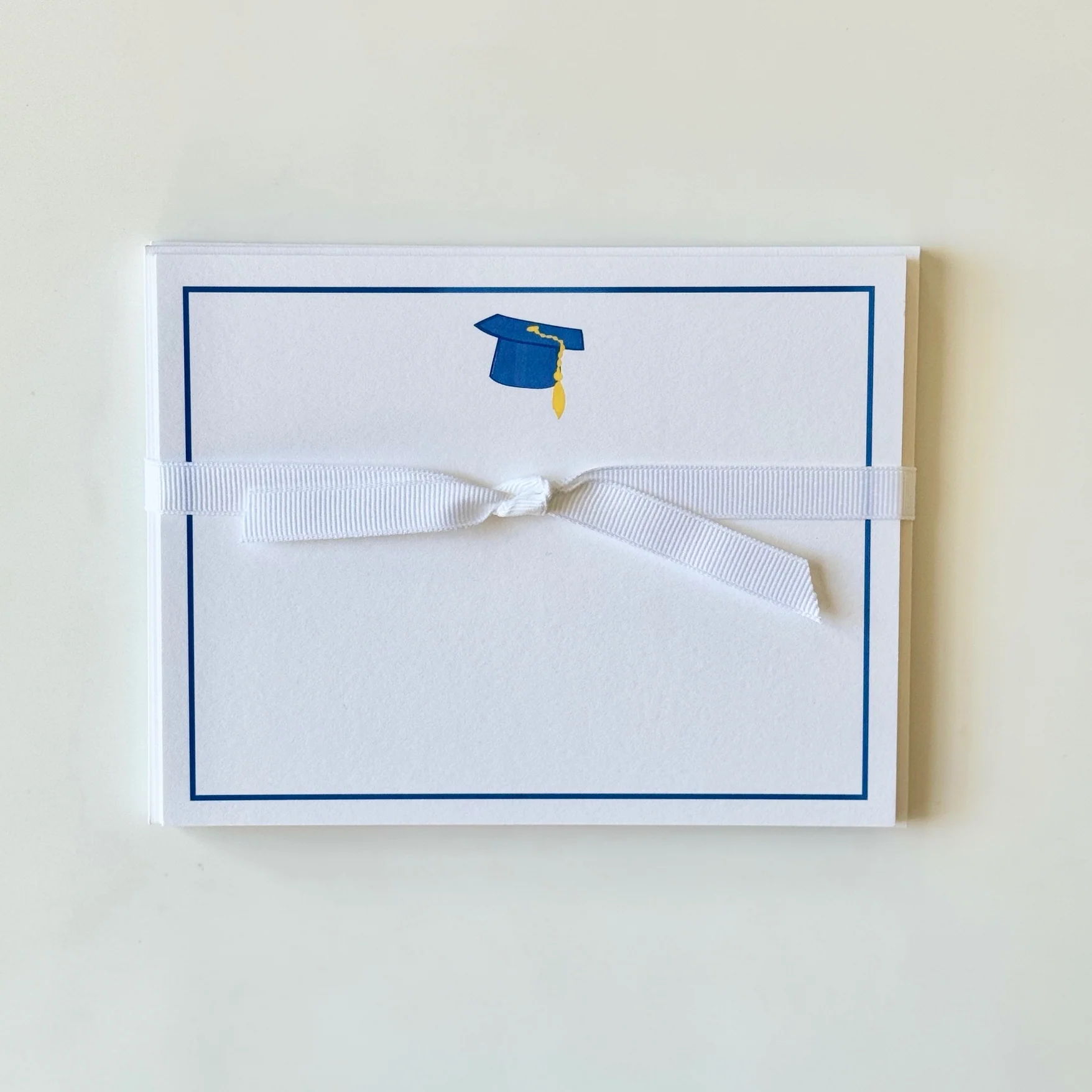 Georgetown Paperie Blue Graduation Cap Flat Notecards