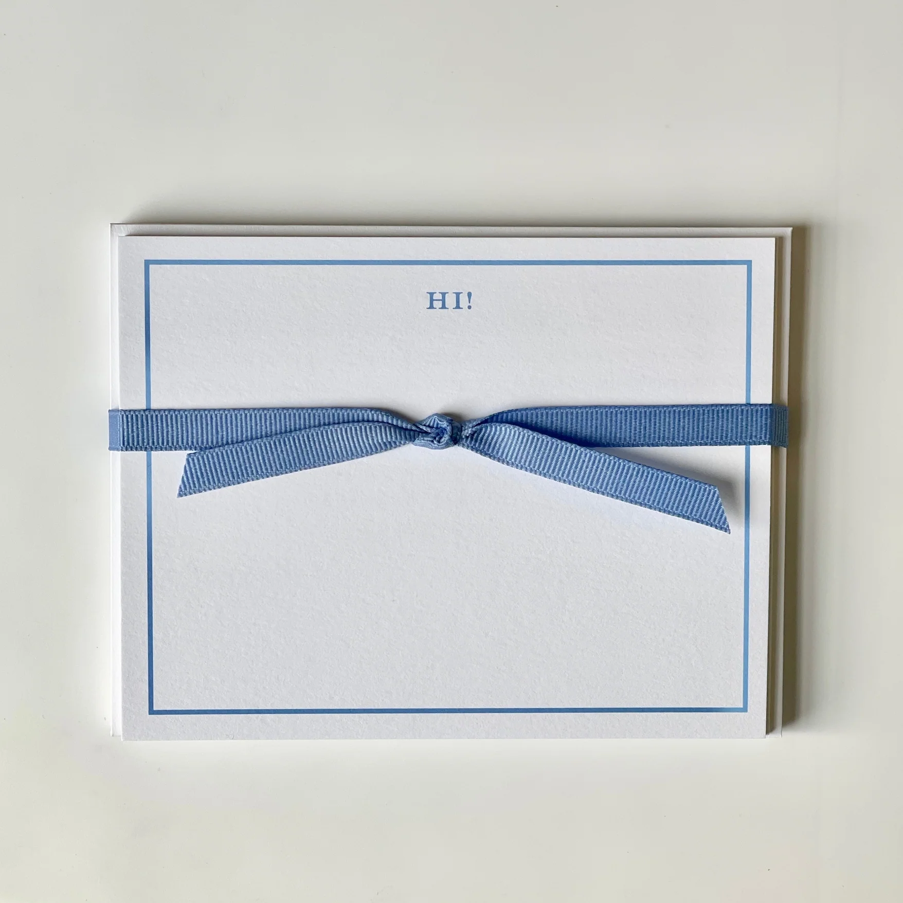 Georgetown Paperie Sky Blue Hi! Flat Notecards