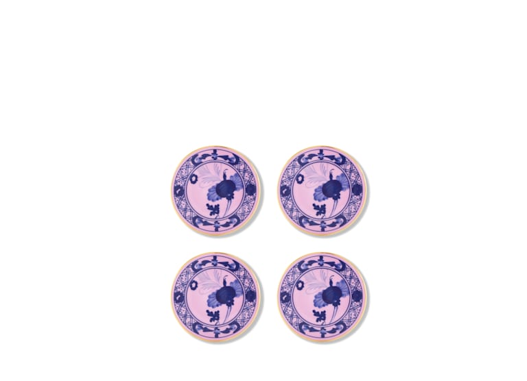 Ginori 1735 Oriente Italiano Azalea Coaster, Set of 4