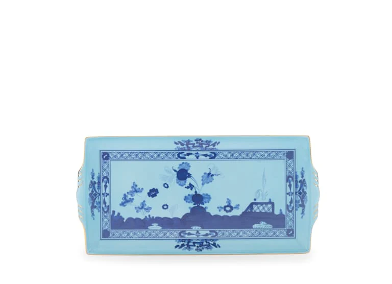 Ginori 1735 Oriente Italiano Iris Large Rectangular Tray w/Handles