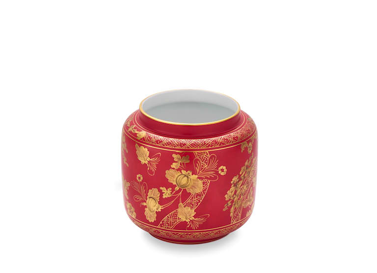 Ginori 1735 Oriente Italiano Rubrum Candle Holder Vase