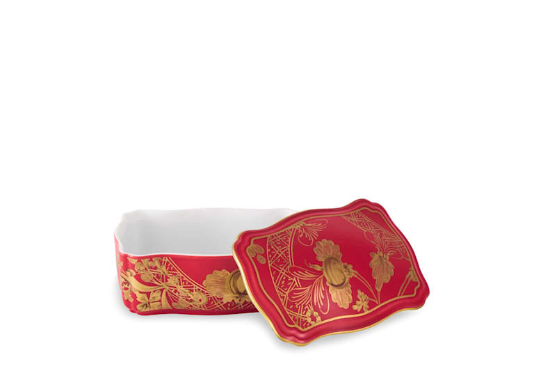 Ginori 1735 Oriente Italiano Rubrum Rectangular Trinket Box
