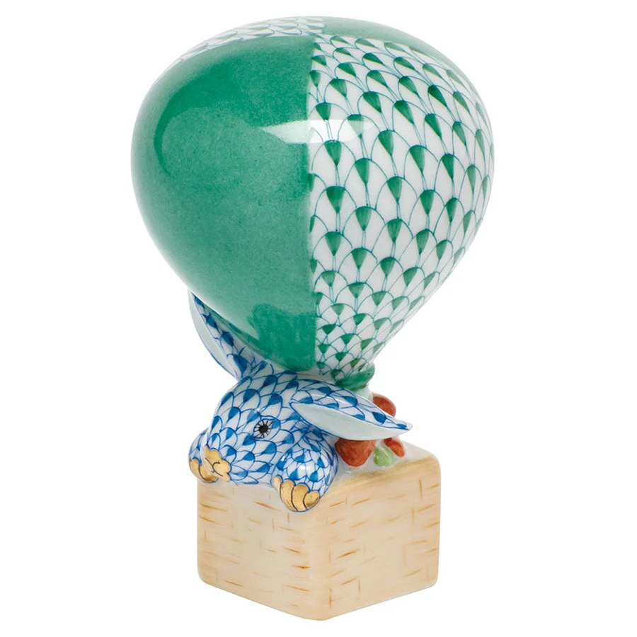 Herend Blue/Green Hot Air Balloon