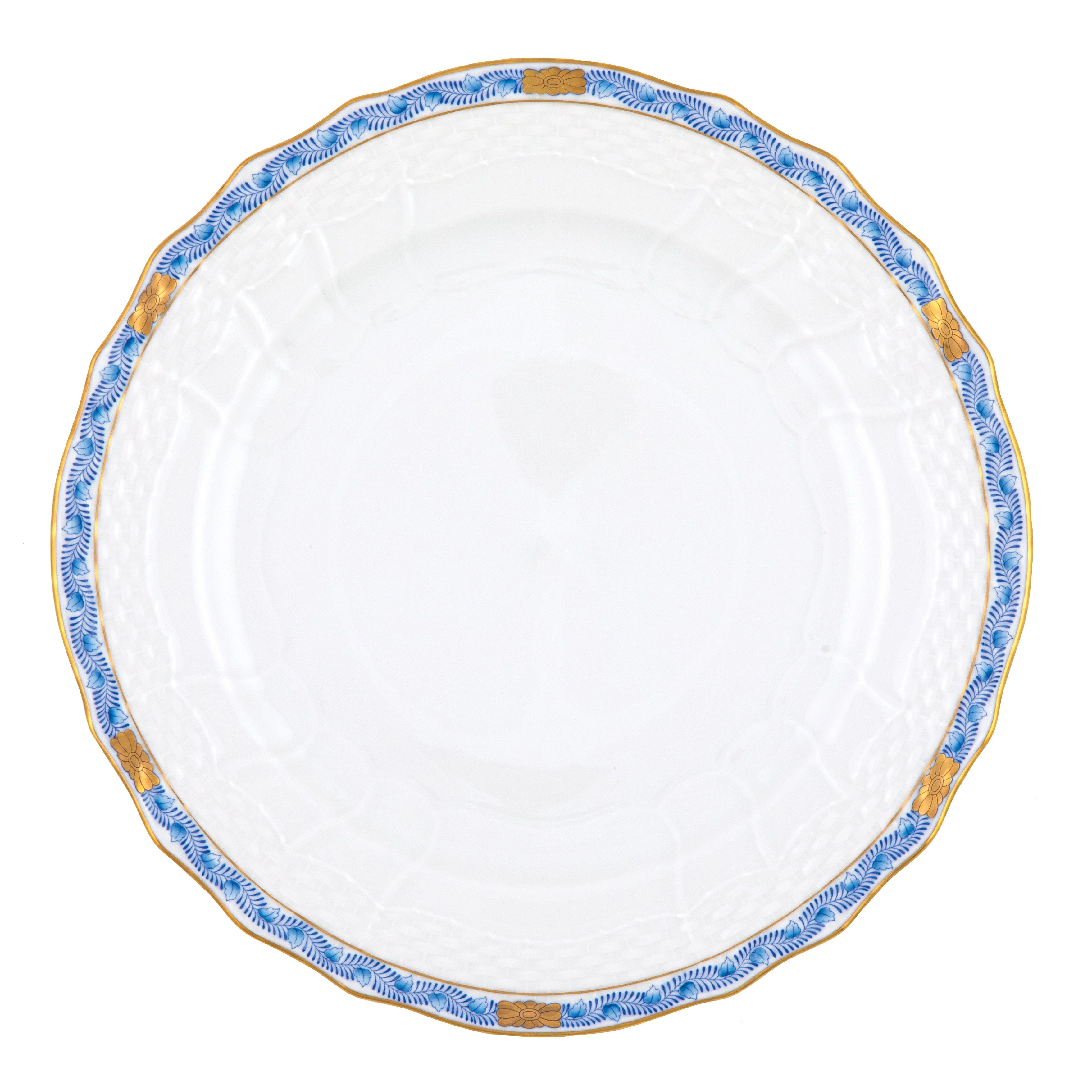 Herend Chinese Bouquet Garland Blue Service Plate