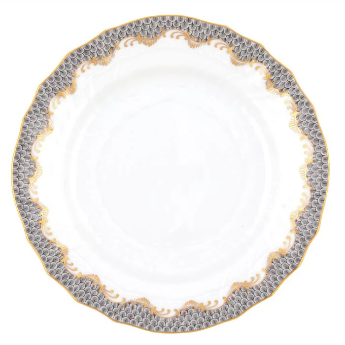 Herend Fish Scale Gray Bread & Butter Plate