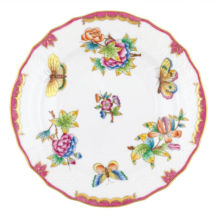 Herend Queen Victoria Pink Border Salad Plate