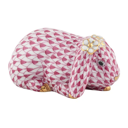 Herend Raspberry Four Seasons Bunny, Spring