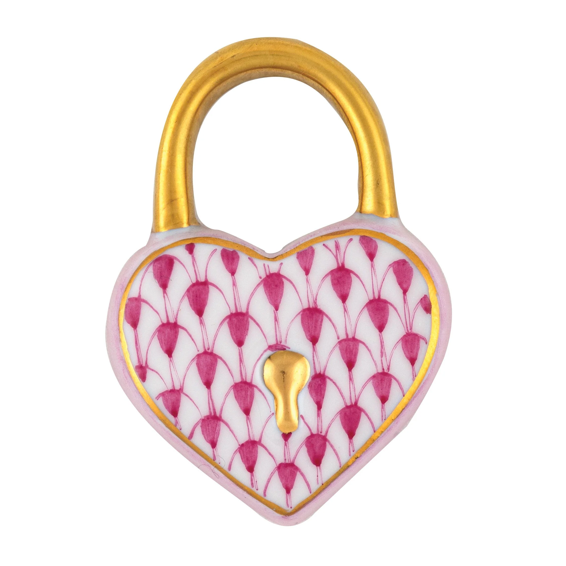 Herend Raspberry Heart Lock