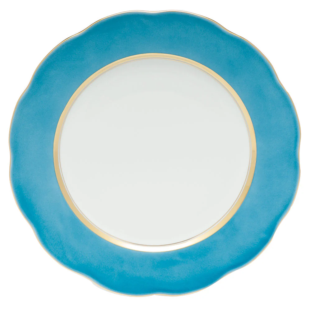 Herend Silk Ribbon Turquoise Service Plate