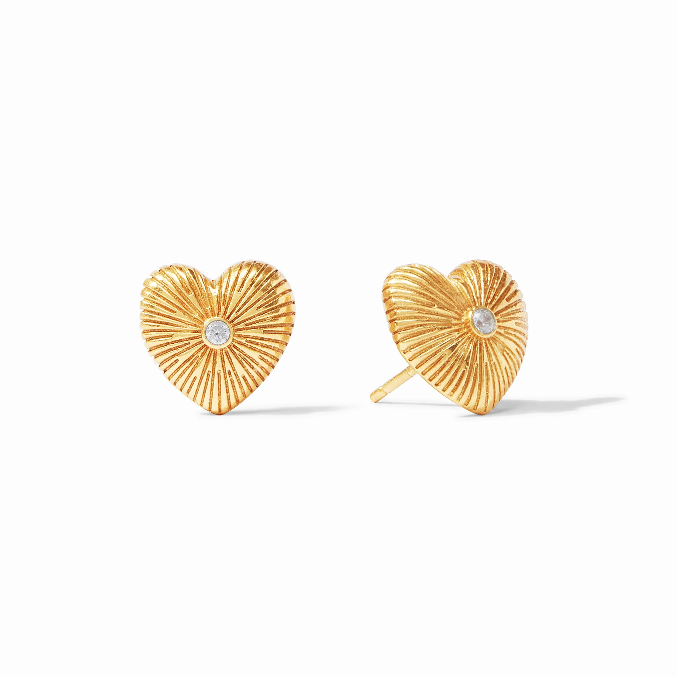 Julie Vos CZ Heart Stud Earring