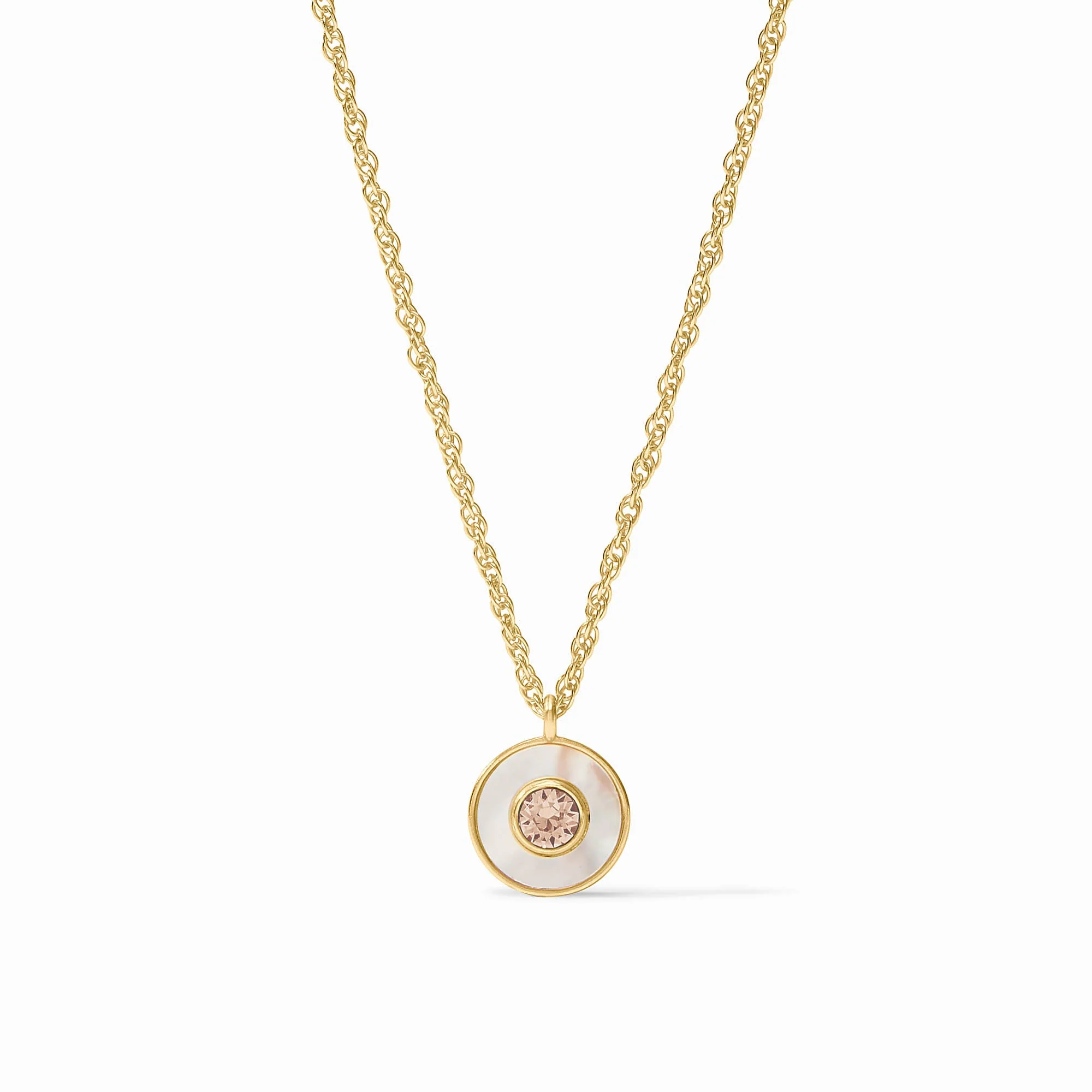 Julie Vos Gold Colette Champagne Circle Delicate Necklace