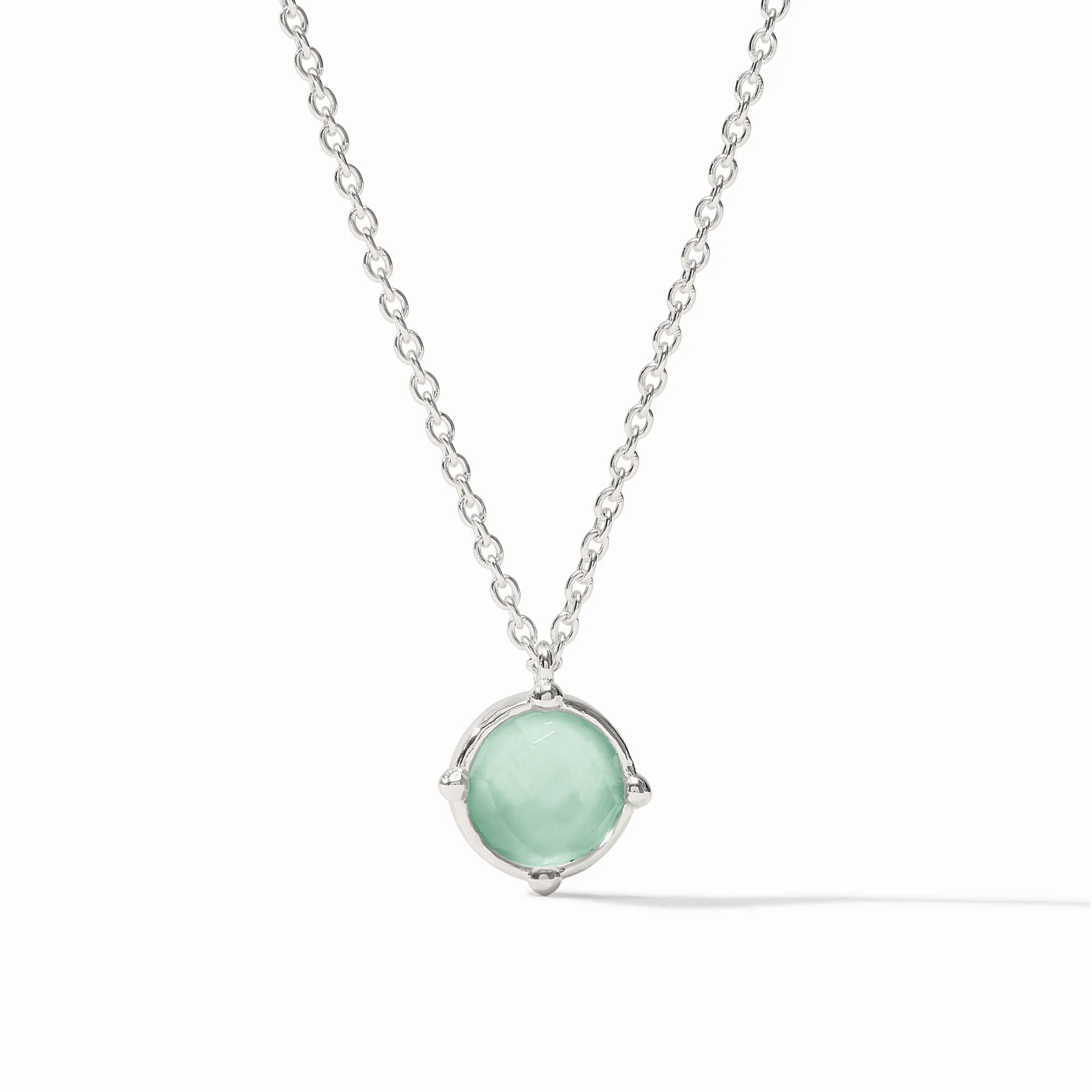 Julie Vos Silver Honeybee Solitaire Necklace