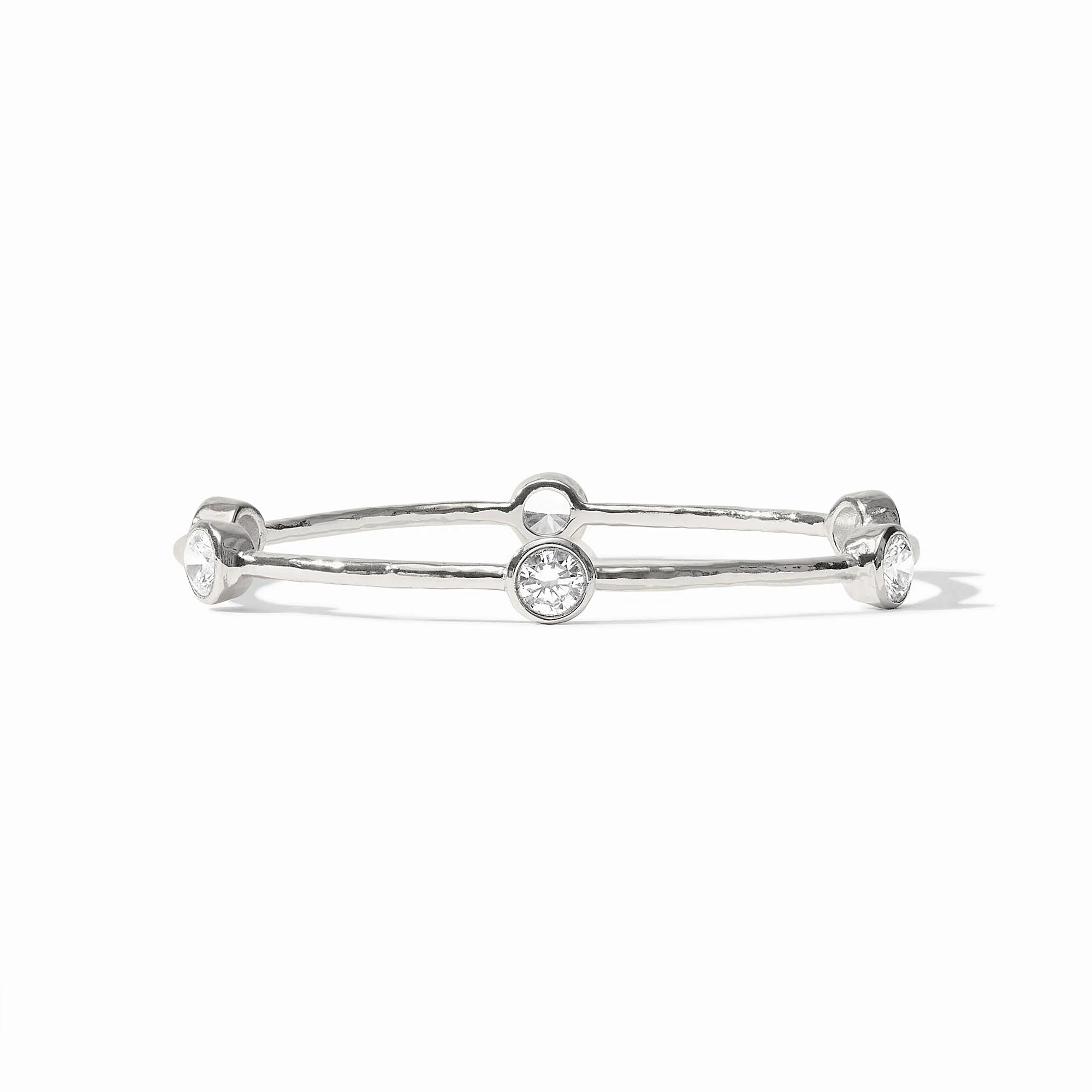 Julie Vos Silver Milano Bangle, CZ Medium
