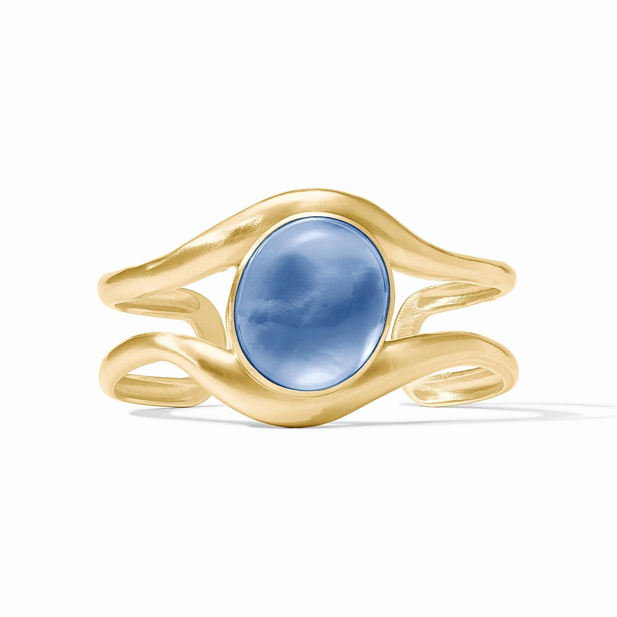 Julie Vos Wave Blue Calcedony Stone Cuff