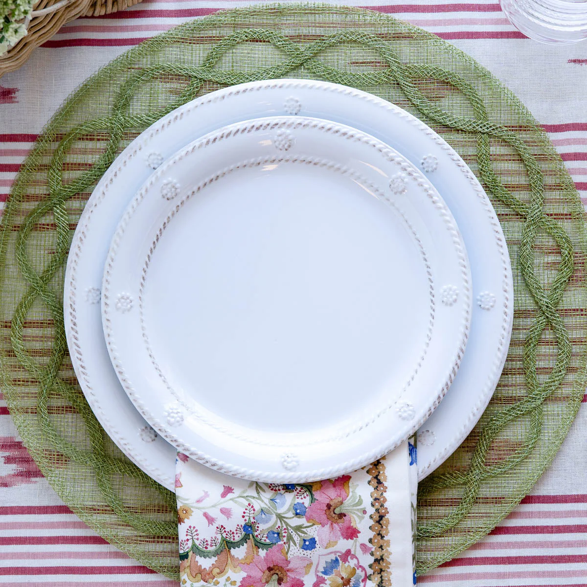 Juliska Berry & Thread Melamine Dinner Plate - Whitewash - Image 3