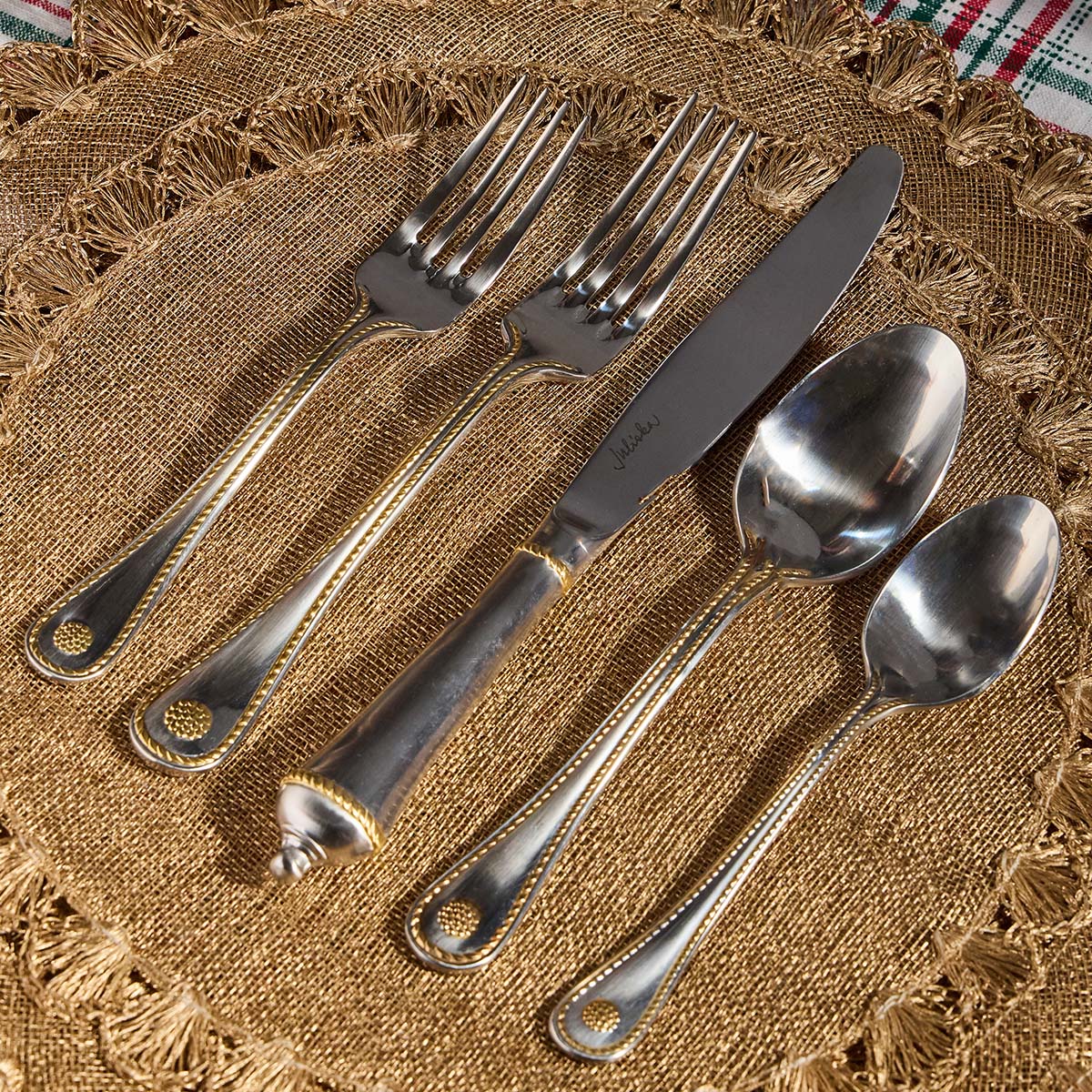 Juliska Berry & Thread 5pc Place Setting - Bright Satin with Gold - Image 2