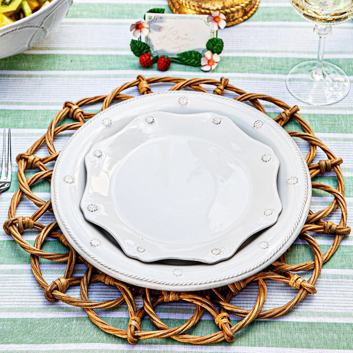 Juliska Berry & Thread Dinner Plate - Whitewash - Image 3