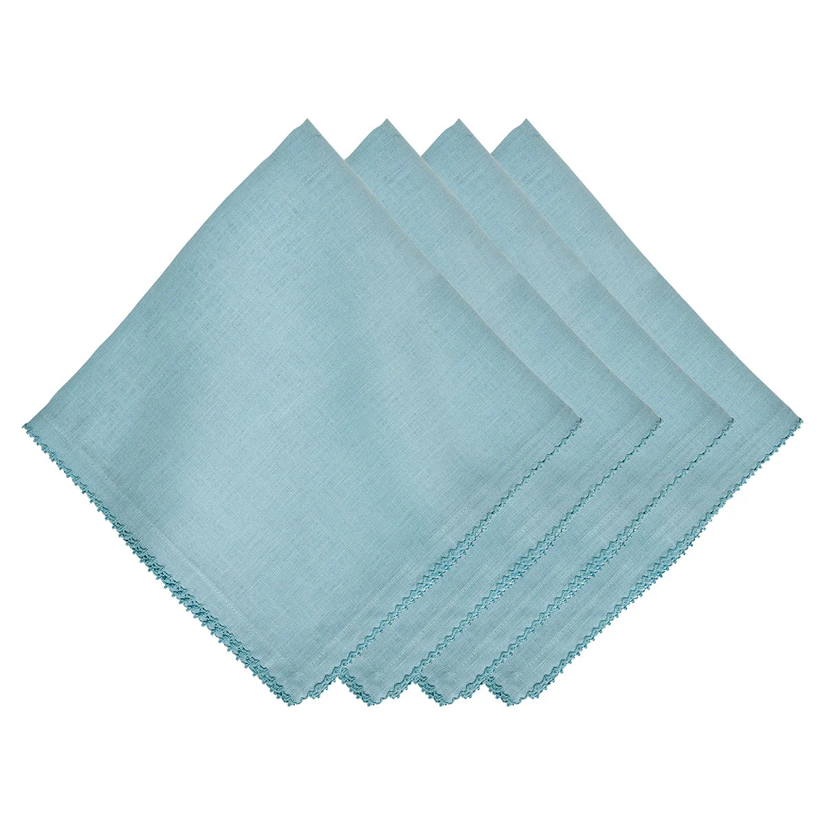 Juliska Berry Scallop Light Blue Napkin - Image 3