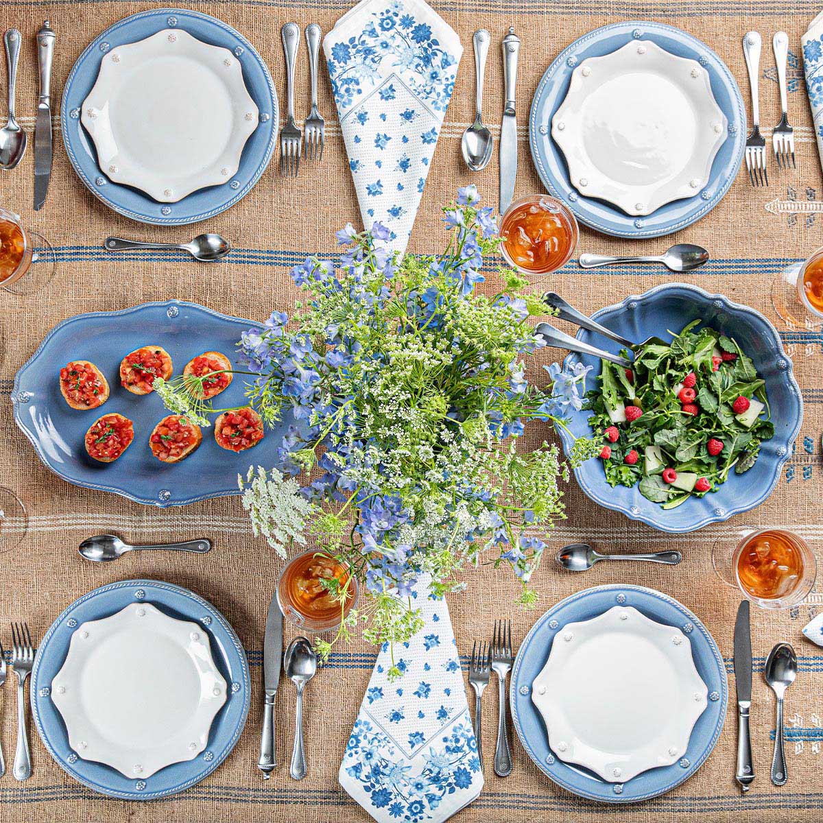 Juliska Berry & Thread 13" Serving Bowl - Chambray - Image 5