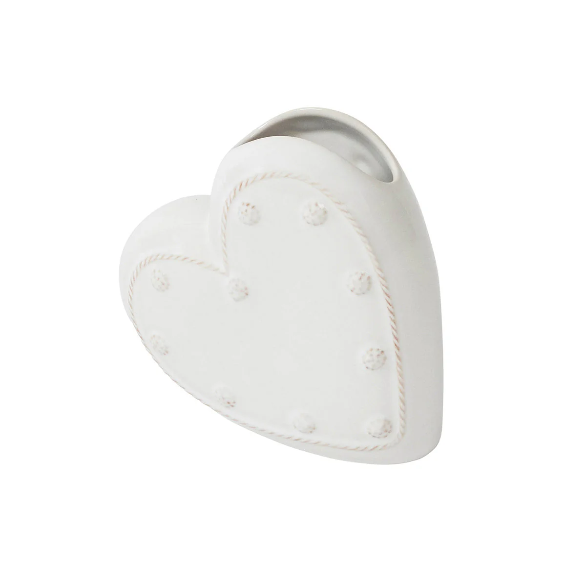 Juliska Berry & Thread 6" Heart Vase - Whitewash - Image 3