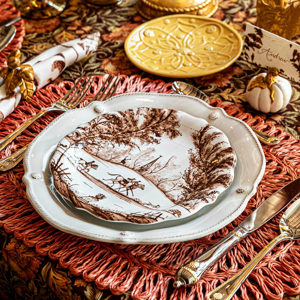 Juliska Berry & Thread Flared Dinner Plate - Whitewash - Image 4