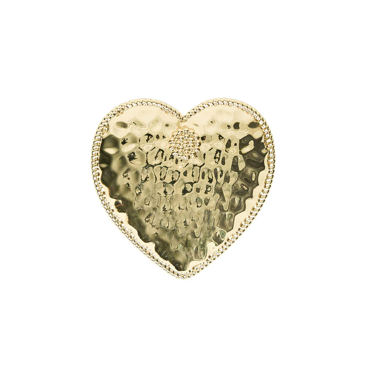 Juliska Berry & Thread Heart Napkin Ring Set/4 - Gold - Image 3