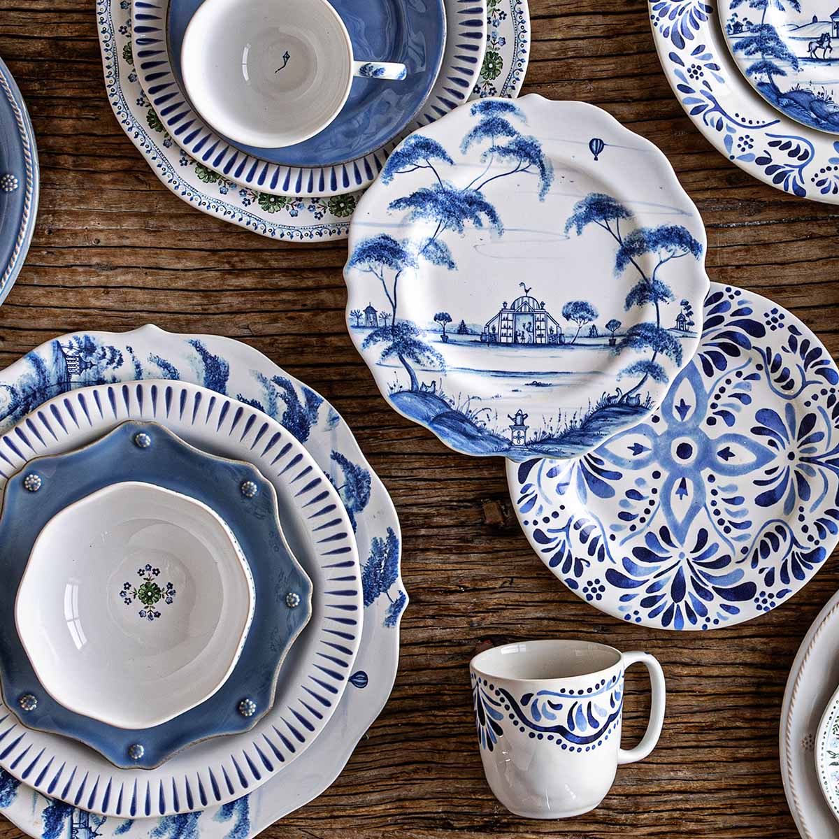 Juliska Berry & Thread Scalloped Dessert/Salad Plate - Chambray - Image 4