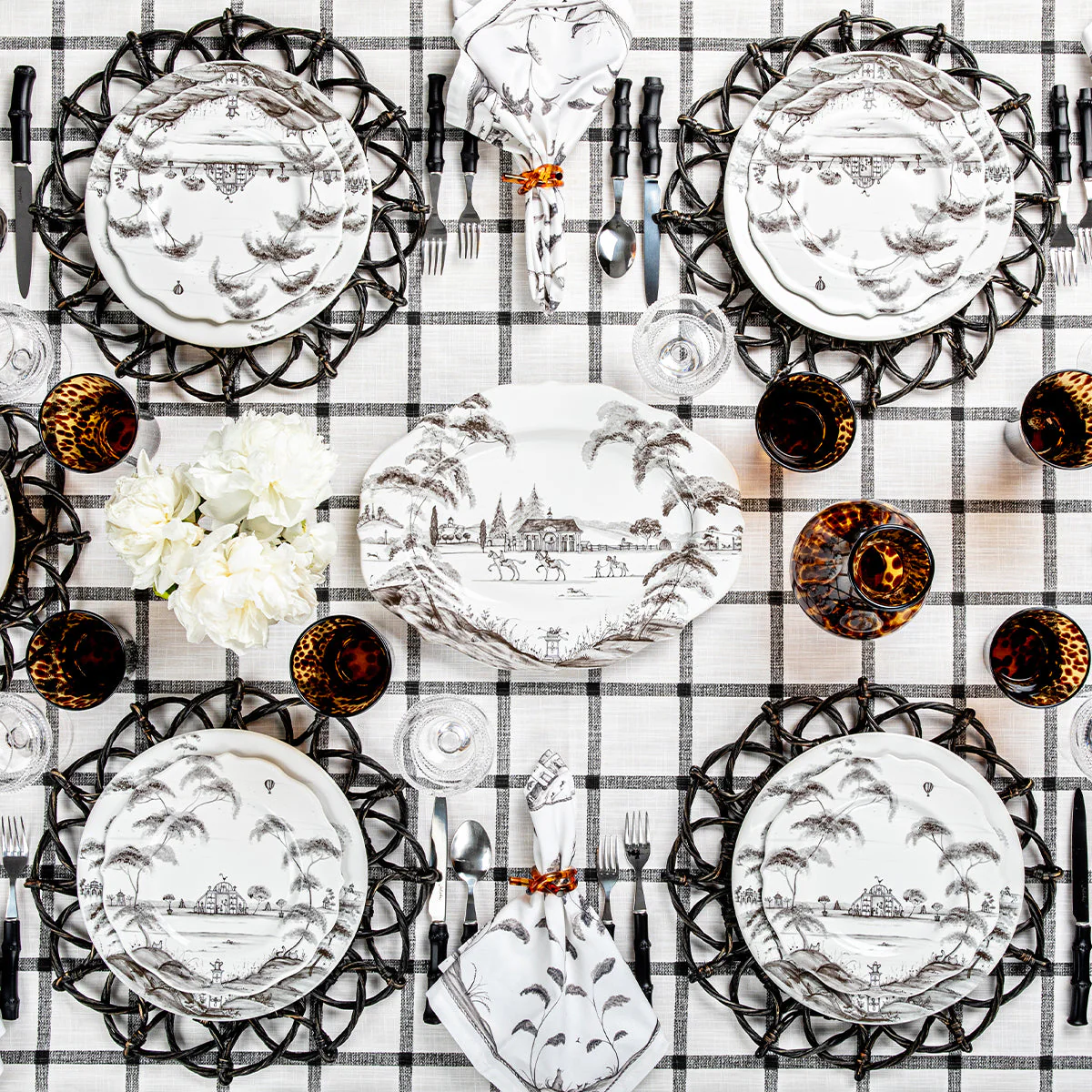 Juliska Bamboo 5pc Place Setting - Black - Image 5