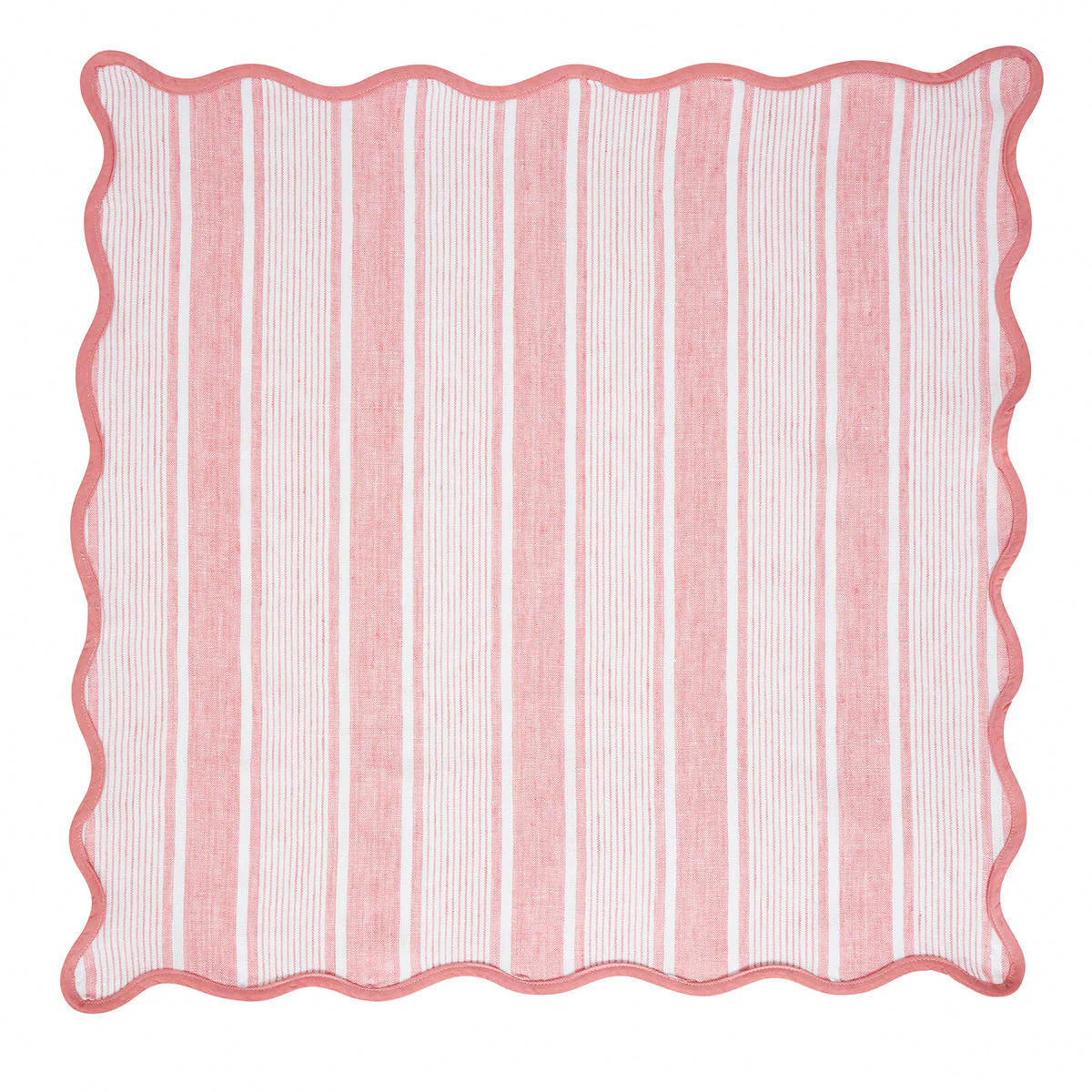 Juliska Cabana Stripe Napkin Set/4 - Coral - Image 3
