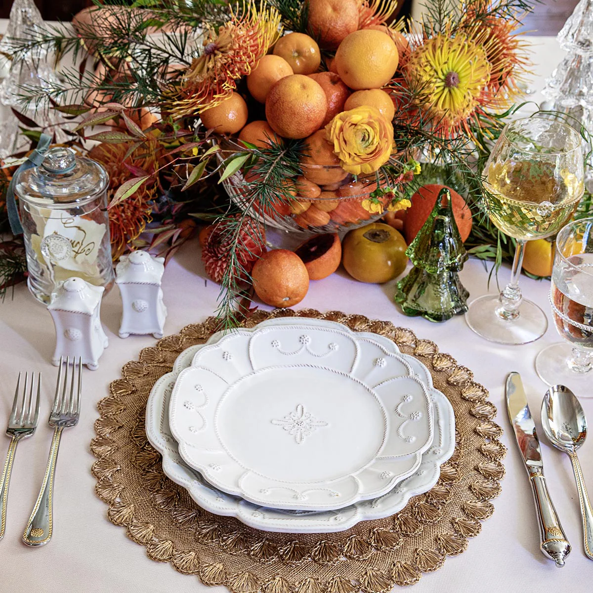 Juliska Jardins du Monde Dinner Plate - Whitewash - Image 4