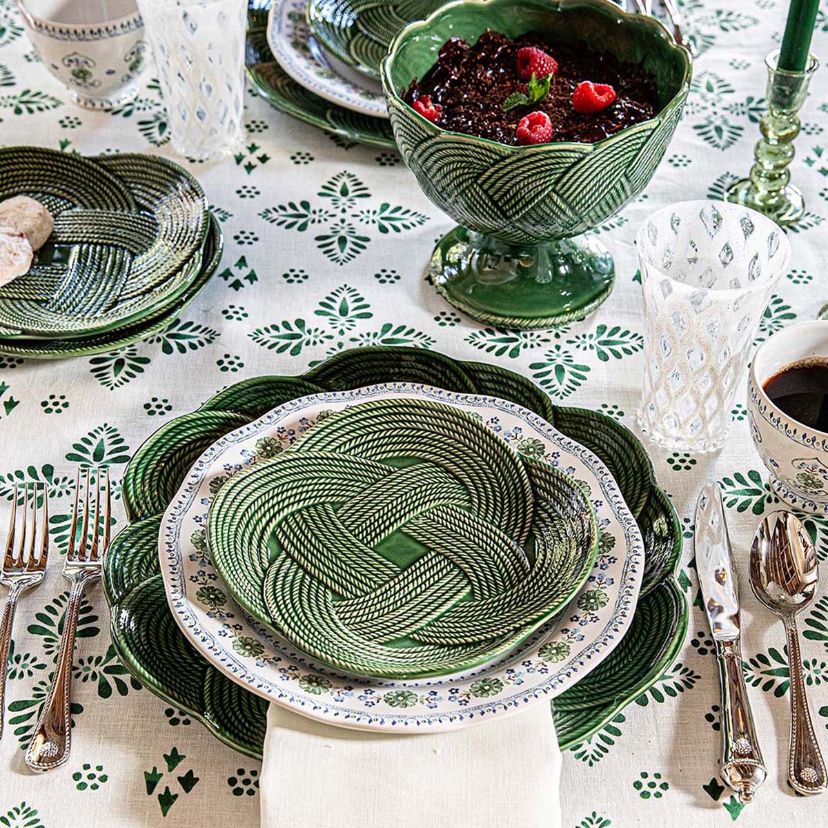 Juliska Le Panier Mystic Knot Charger/Platter - Basil - Image 5