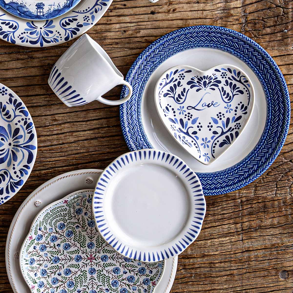 Juliska Le Panier Dessert/Salad Plate - Delft Blue - Image 3
