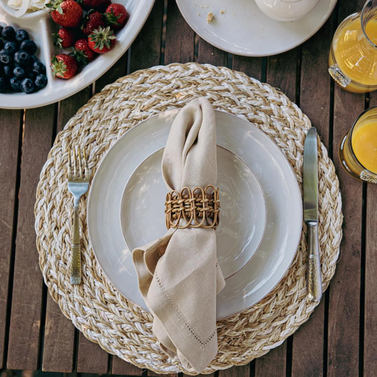 Juliska Provence Rattan Napkin Ring - Natural - Image 6