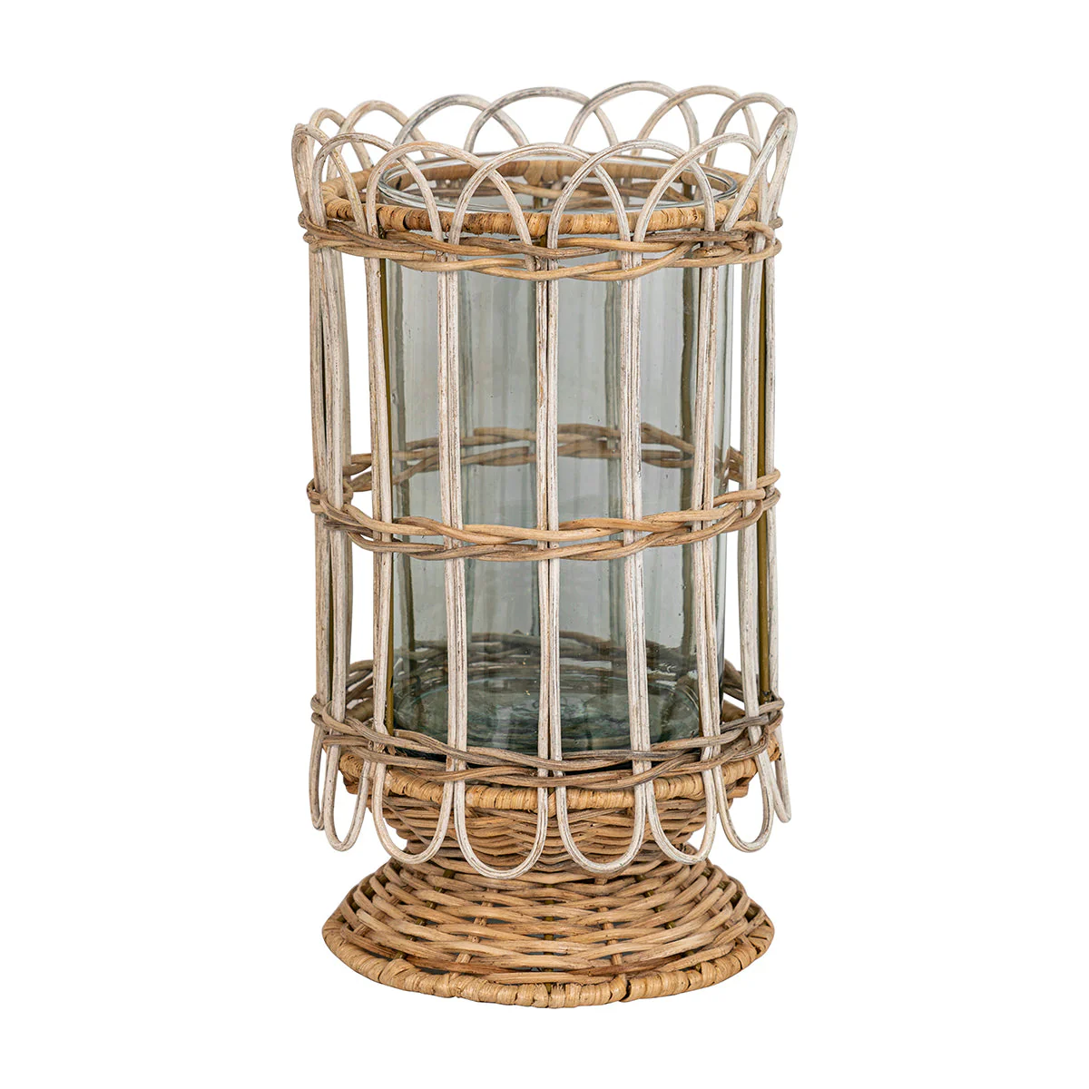 Juliska Provence Rattan 11.5" Hurricane - Whitewash - Image 4