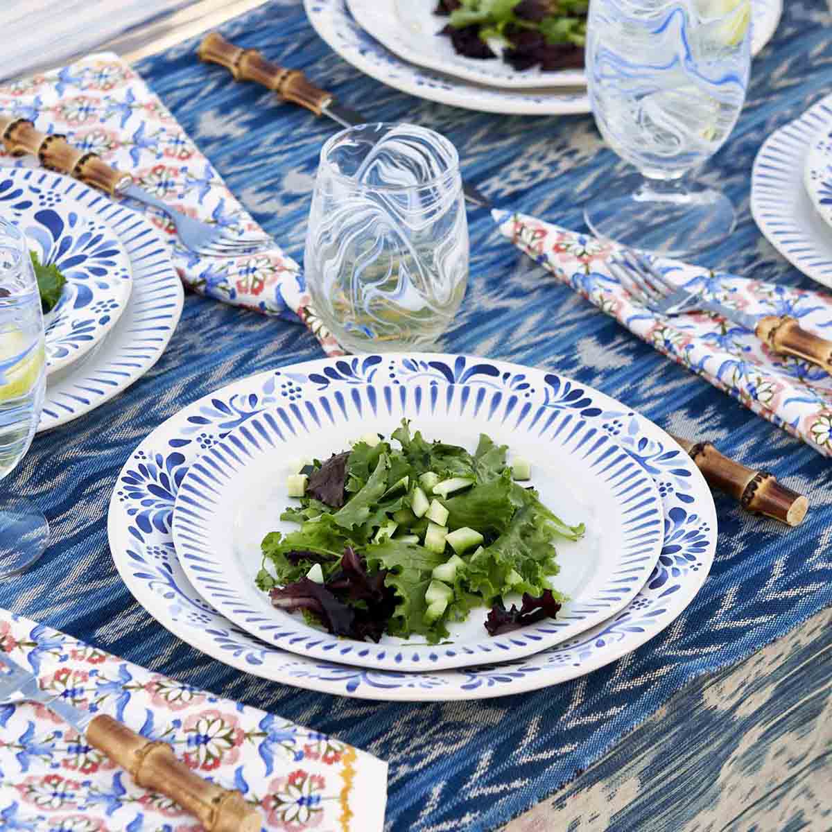 Juliska Sitio Stripe Dessert/Salad Plate - Delft Blue - Image 4