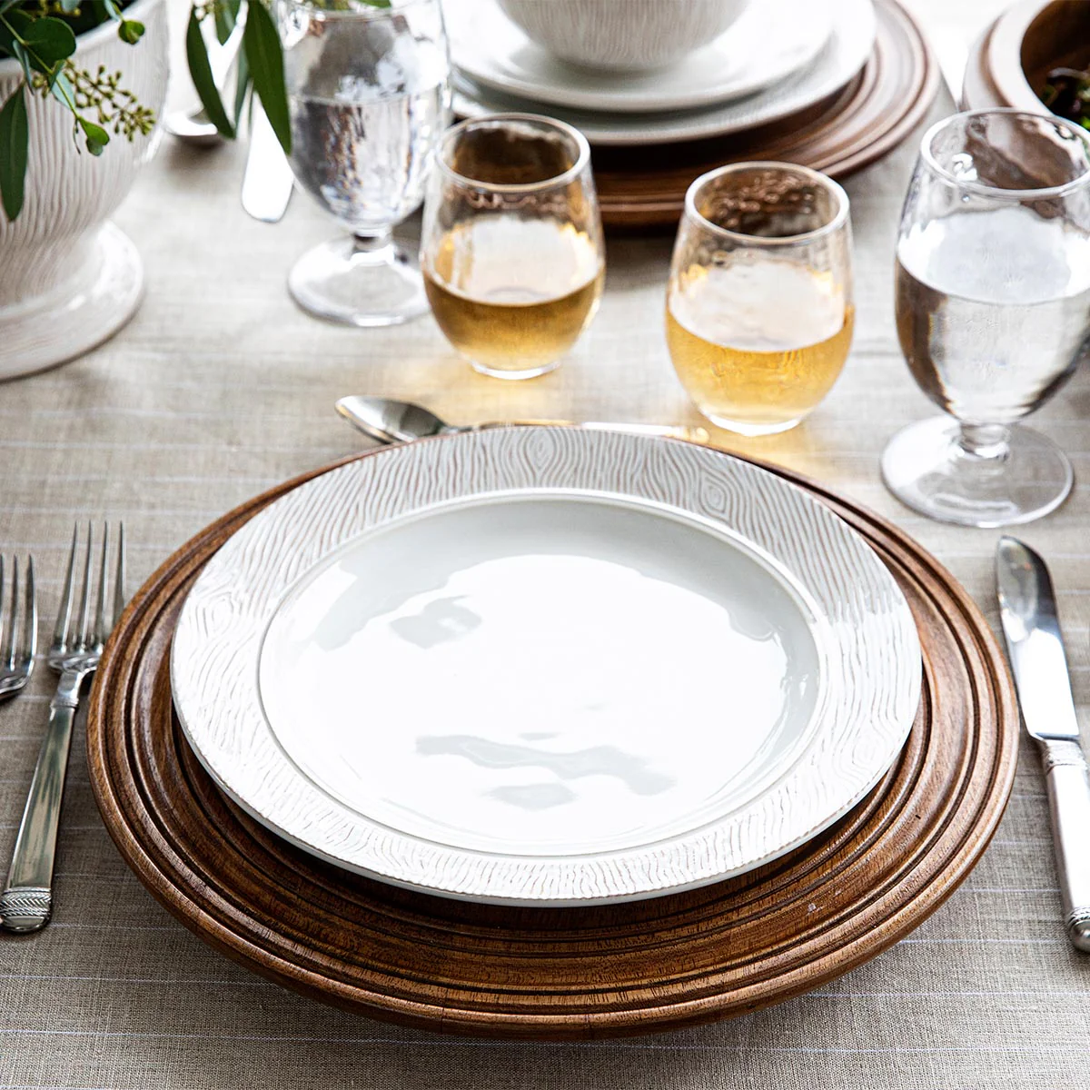 Juliska Blenheim Oak Dinner Plate - Whitewash - Image 4