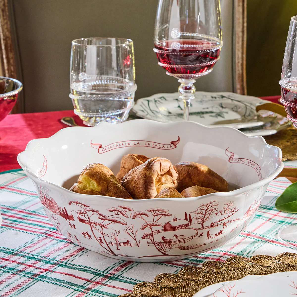 Juliska Country Estate Winter Frolic 11" Serving Bowl - Ruby - Image 7