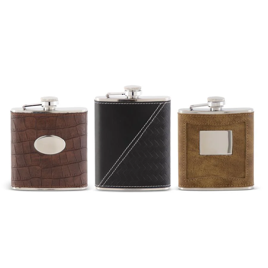 Leather Flask, Assorted