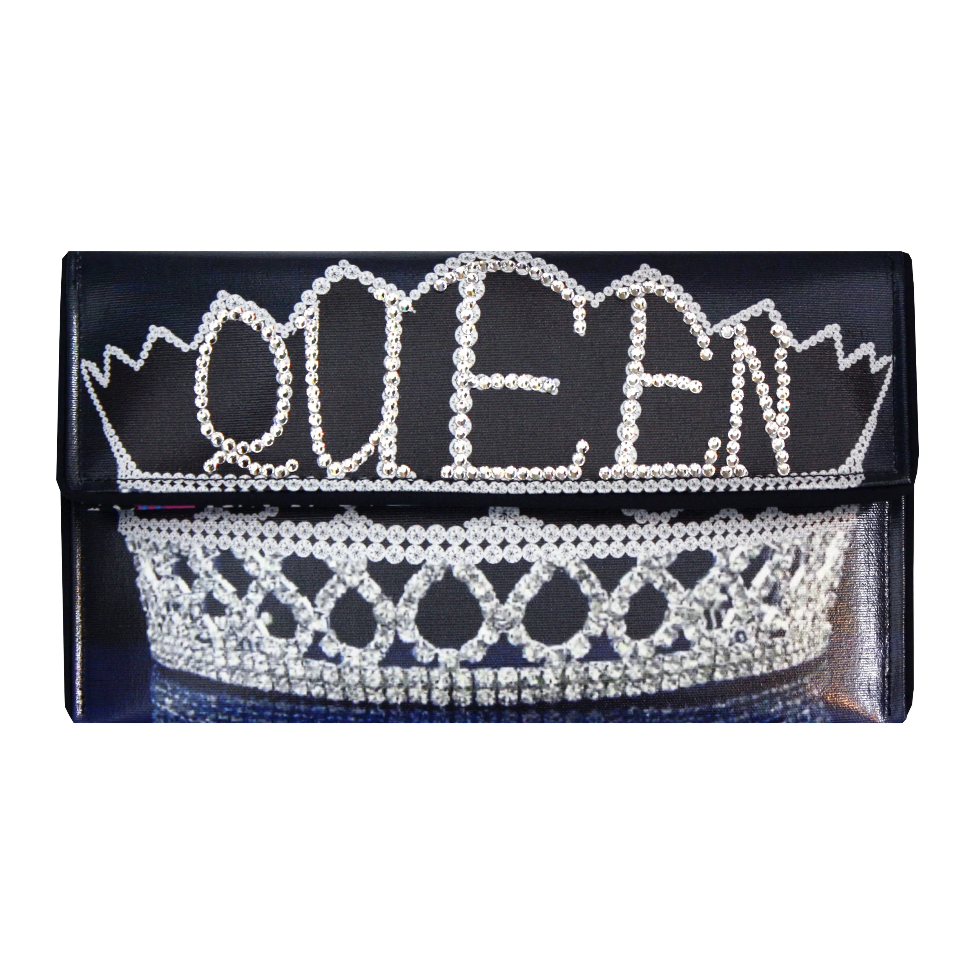 Kent Stetson Crystal Crown Black Bag