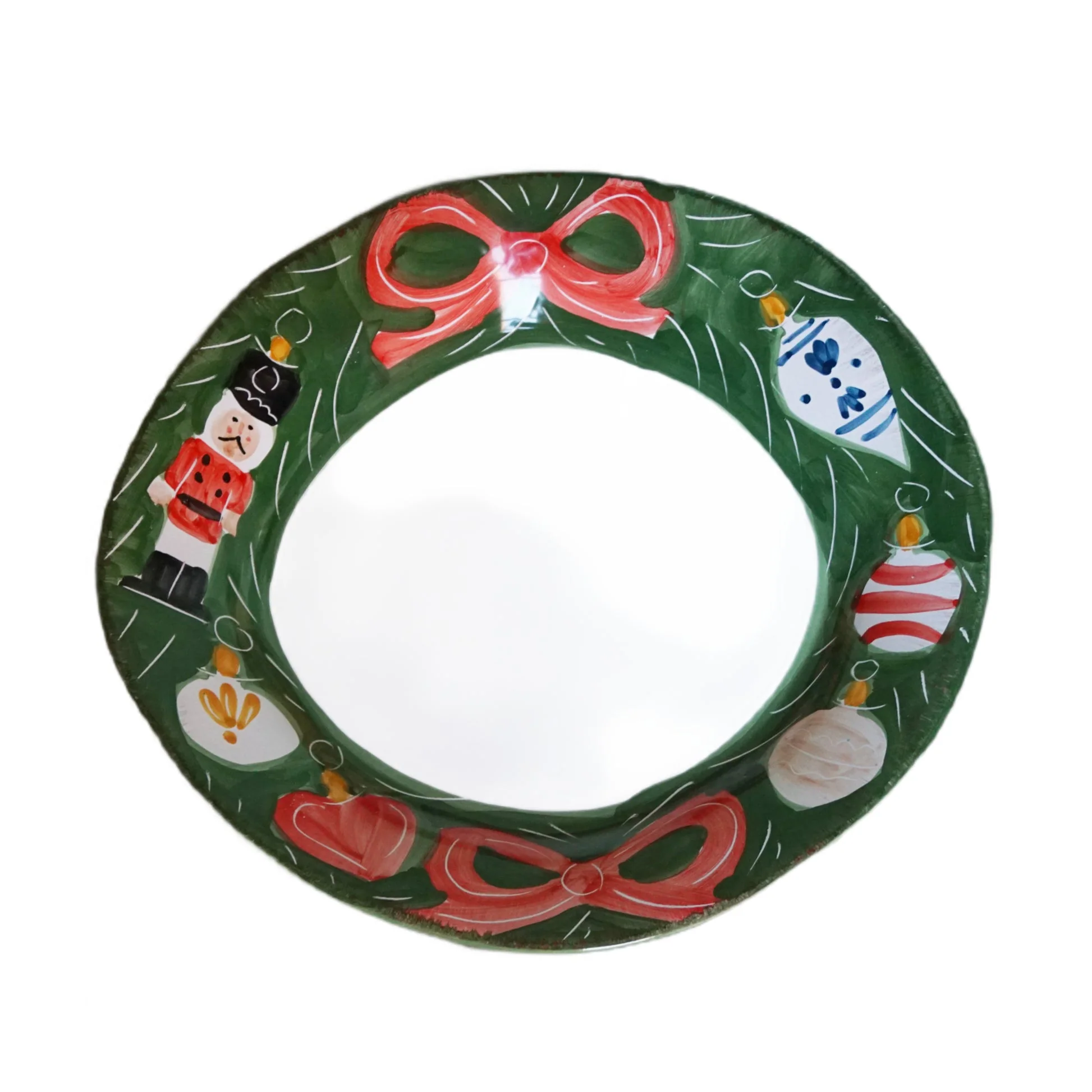 LA Gabbianella Natale Round Serving Platter