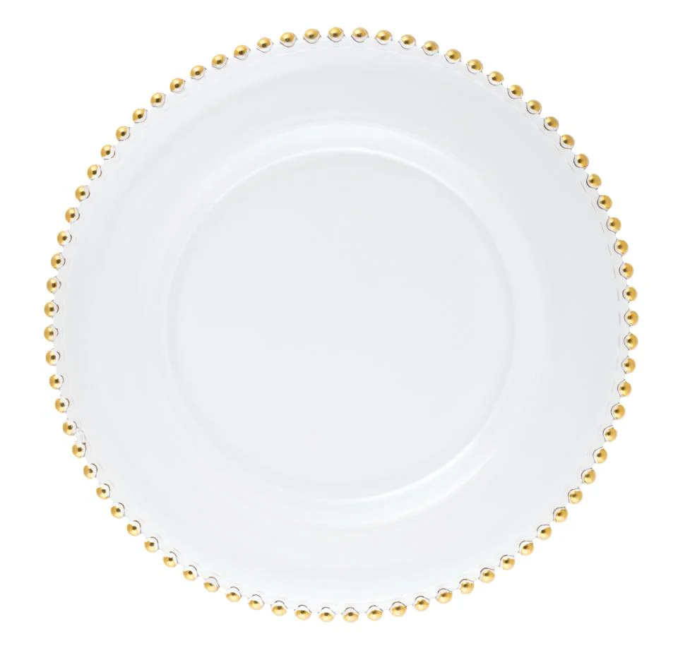 Le Coq Helios Gold Beaded Dessert Plate
